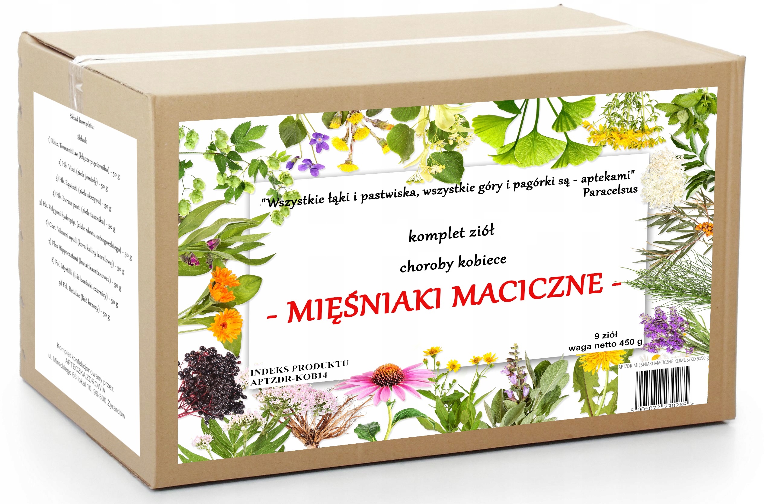 Mięśniaki Maciczne zioła na włókniaki macicy 450 g tradycyjna receptura