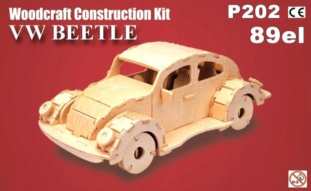 PUZZLE DREWNIANE 3D SAMOCHÓD VW BEETLE Marka Sea-Land