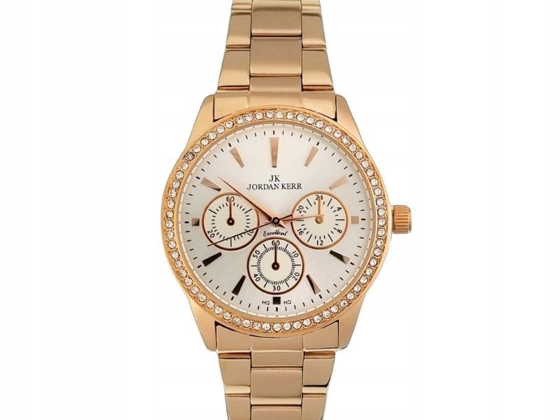 Dámské hodinky s bílým ciferníkem na náramku typu mesh, růžové zlato