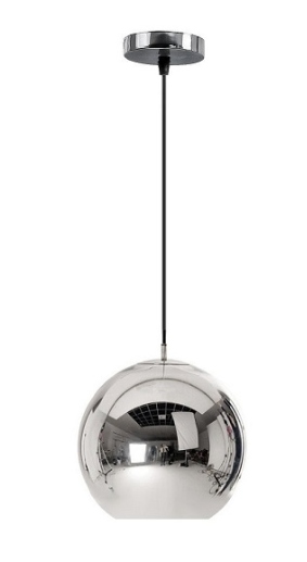 Skleněná Lampa Kula 20 CM Le 03-1 Chrom