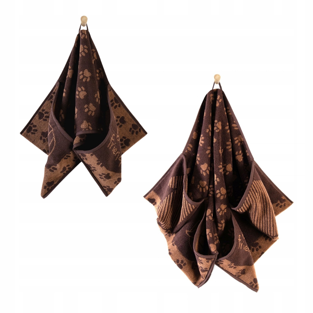 Levně Sada psích ručníků Zwoltex Best Friend, bavlna hnědá, 2 ks