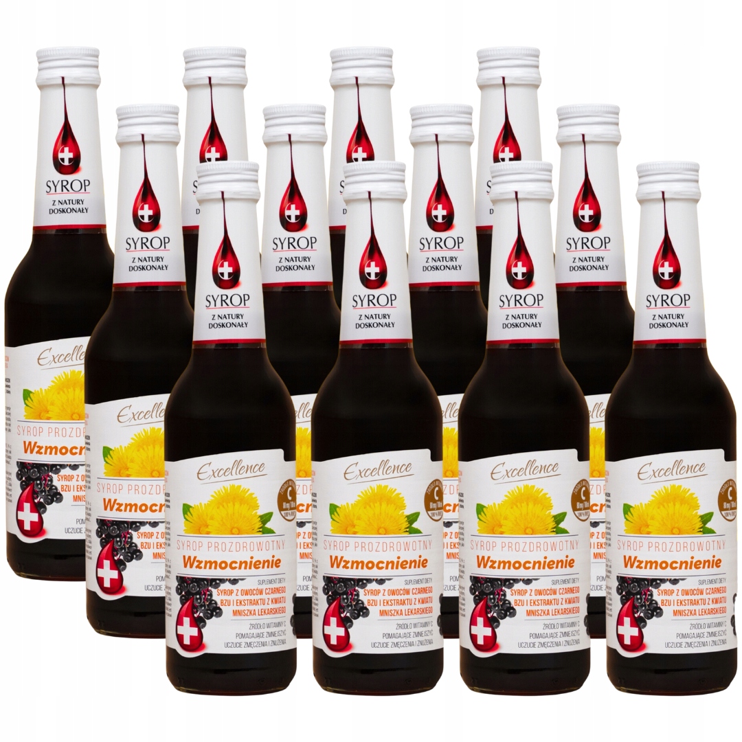 Levně Excellence Zdravotní sirup černý bez a pampeliška 320 ml x 12 Ks