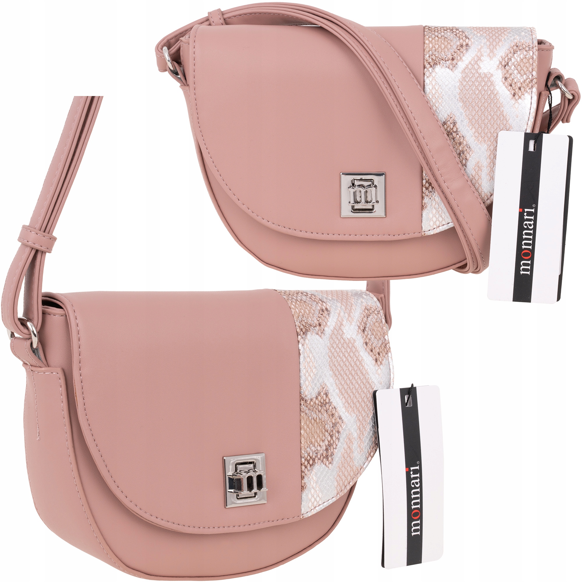 

Monnari Torebka Damska Listonoszka Wężowa Różowa