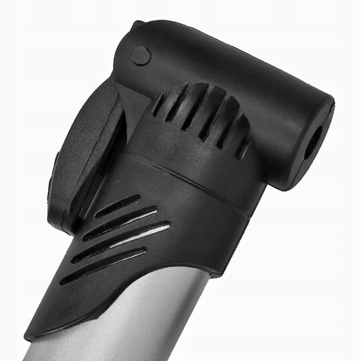 DUNLOP Ręczna POMPKA ROWEROWA ALU 20 cm 3 adaptery Kolor dominujący srebrny