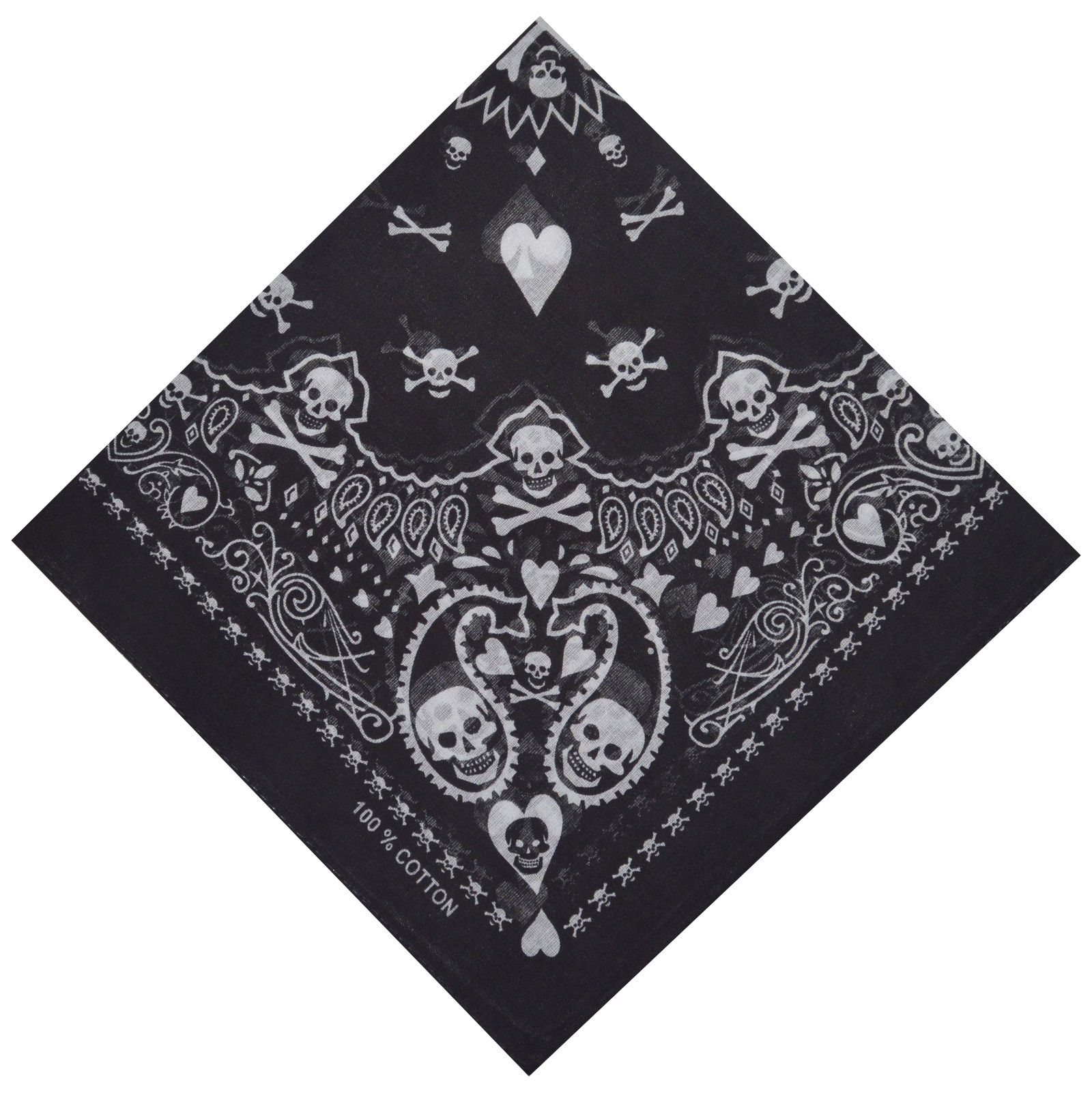 BANDAMKA chustka BANDANA bawełna czaszki 53x53