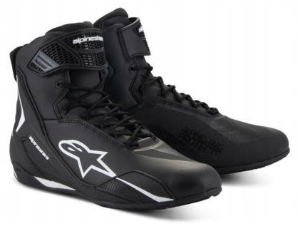 Alpinestars Faster 4 Black White Motocyklové Topánky Krátke Letné