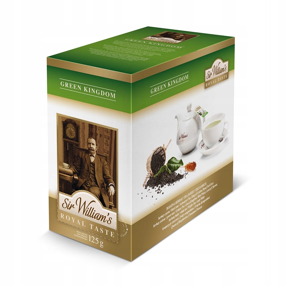 Levně Gunpowder Sir Williams Royal Taste Green Kingdom zelený Čaj 50 tb
