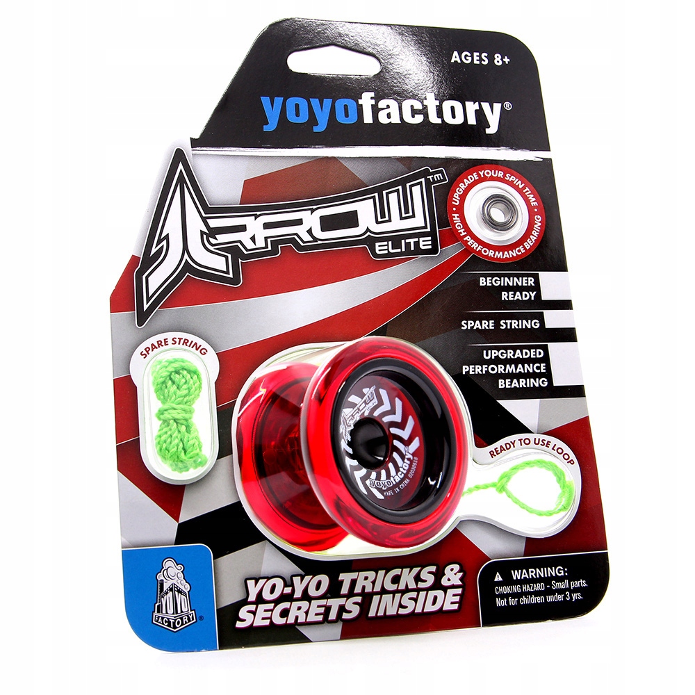 Yoyo dla początkujących YoyoFactory jojo czerwone Arrow Elite Szerokość produktu 14 cm