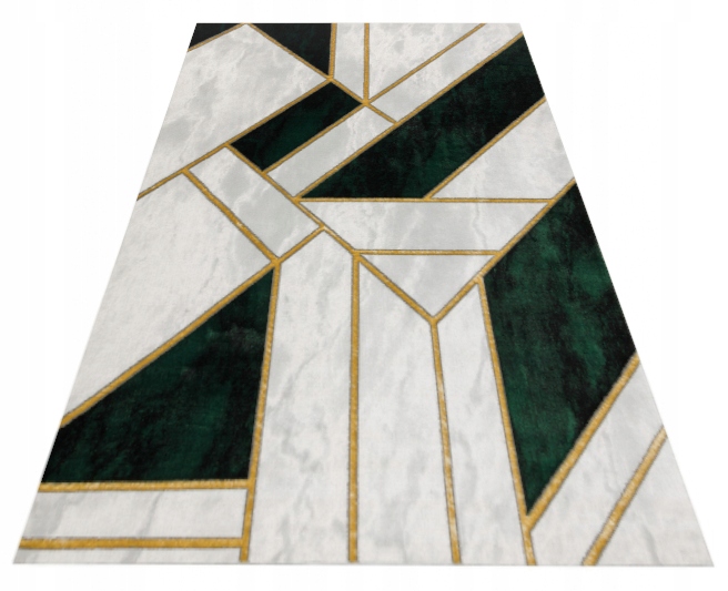 

Dywan Emerald Geo glamour butelkowa zieleń 120x170