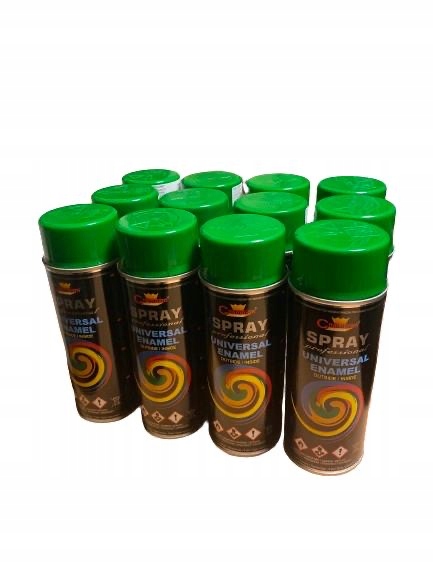 Barva 12 ks Lak Sprej Smalt 400ml Ral 6002 Zelená