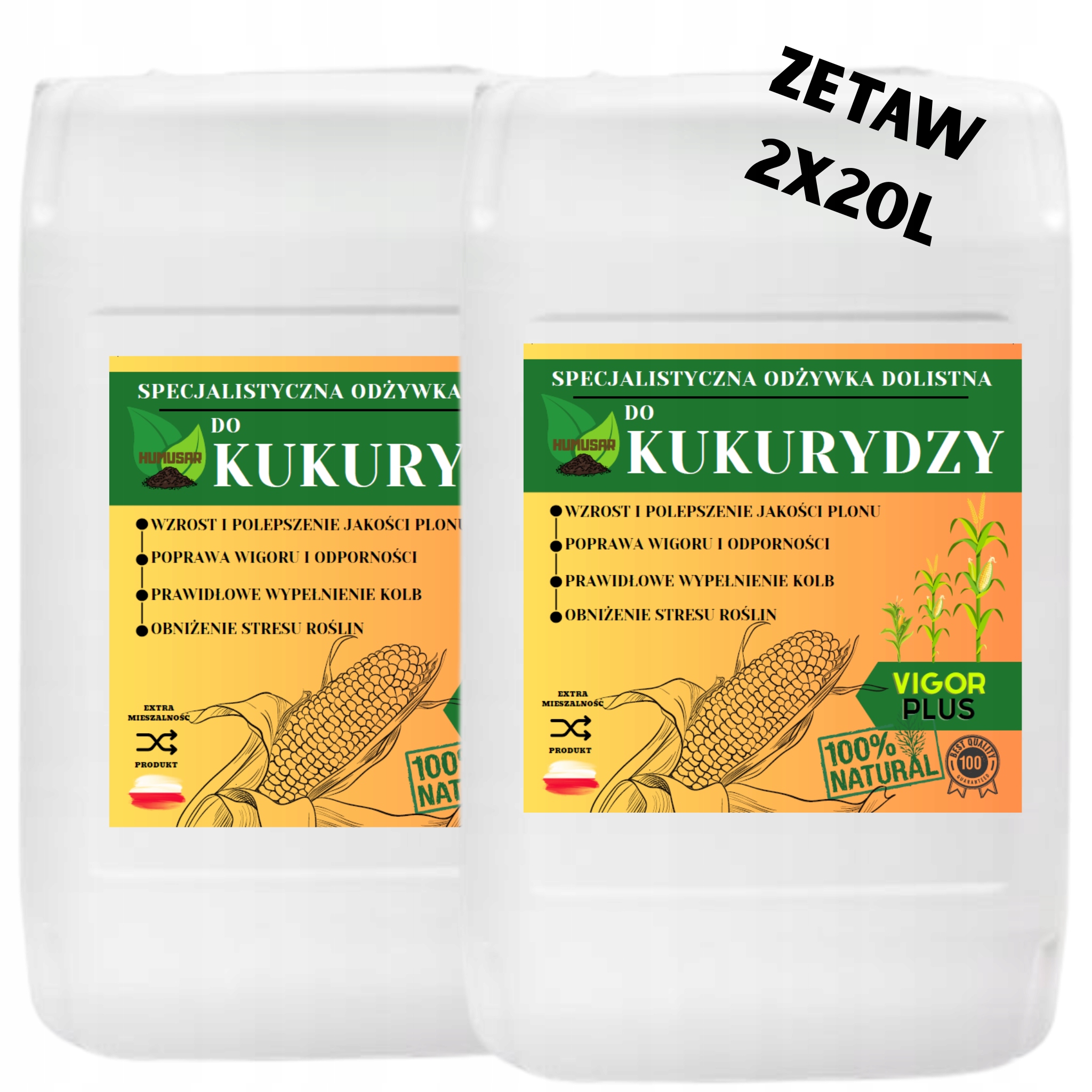 Viaczložkové Listové Hnojivo Vigor Plus Kukurica Kondicionér Postrek 2 X 20 L