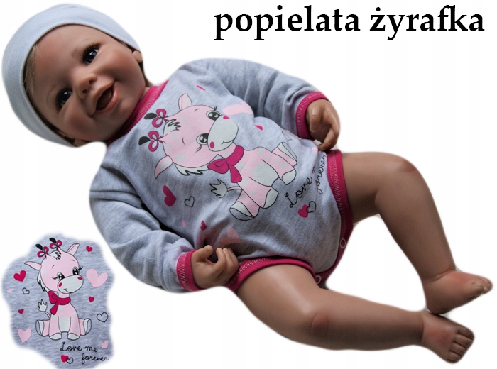 

Body pajacyk nadruk 68 długi rękaw bawełniane