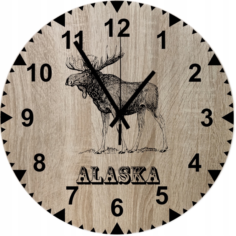 Dekorativní nástěnné hodiny na Dárek Aljaška s lososem 45 cm