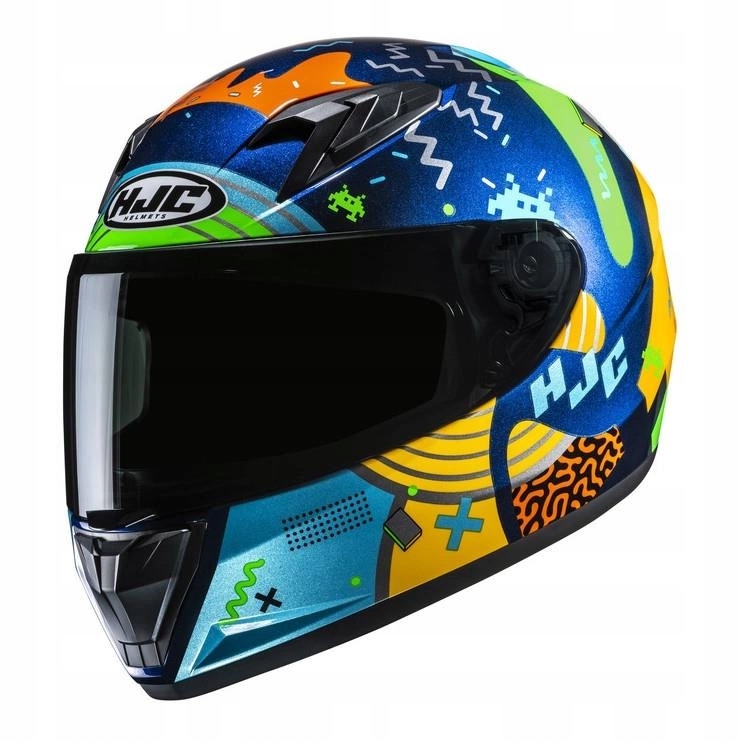 Motocyklová prilba Hjc Y10 Mika Blue/yellow modrá žltá Darčeky