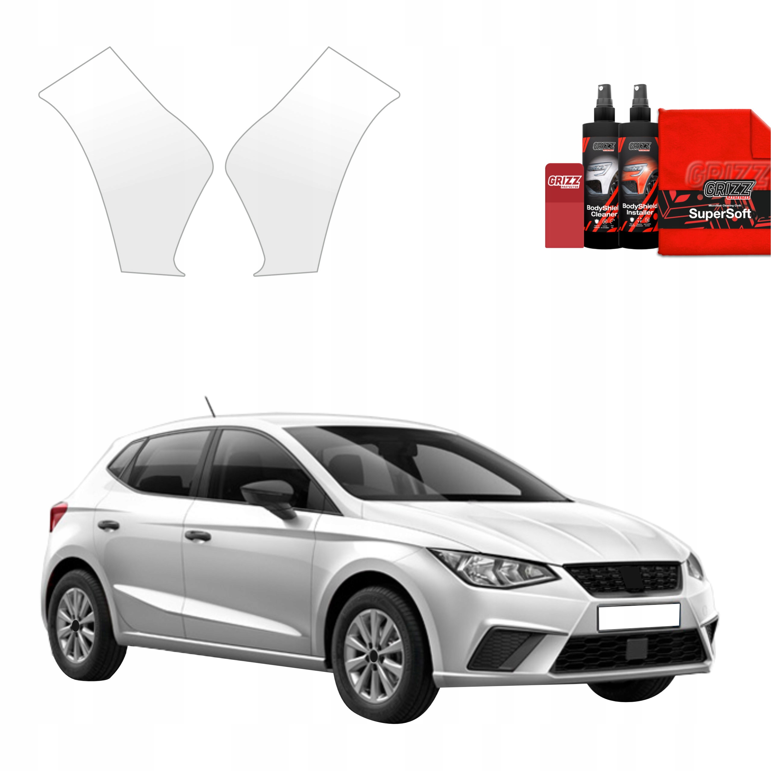 2v1 Fólie na nárazník Ppf pro Seat Ibiza (2021-2025) Grizz