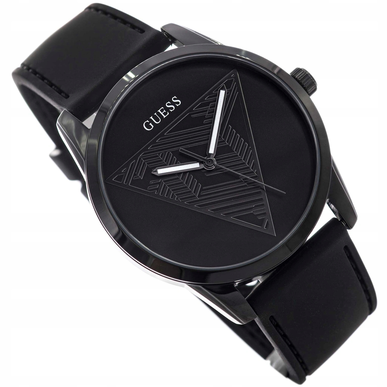 Pánské Hodinky Guess GW0957G3 Clark Černé S Originálním Logem Na Řemínku