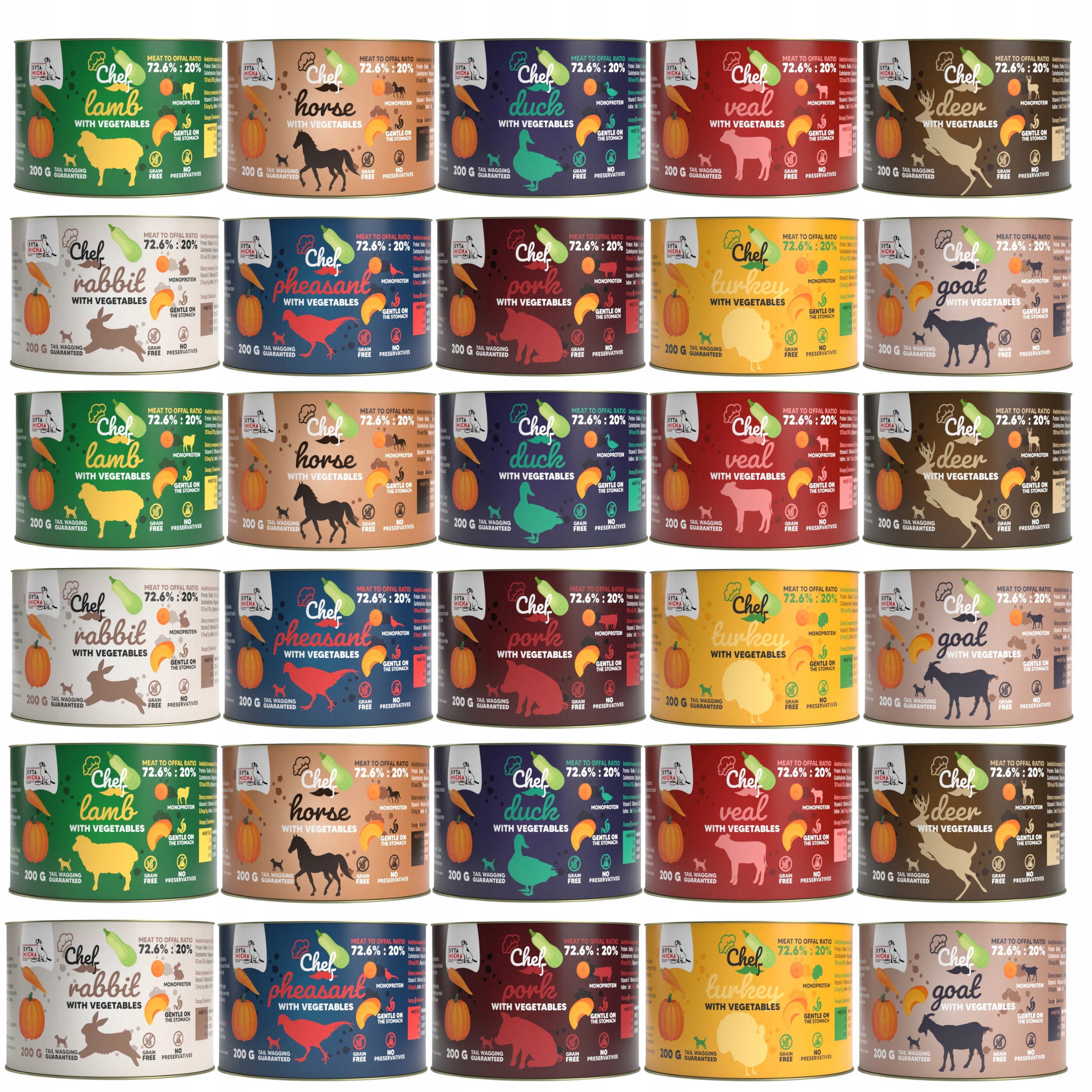 Syta Micha Chef krmivo pro psy mix chutí 30 x 200 g
