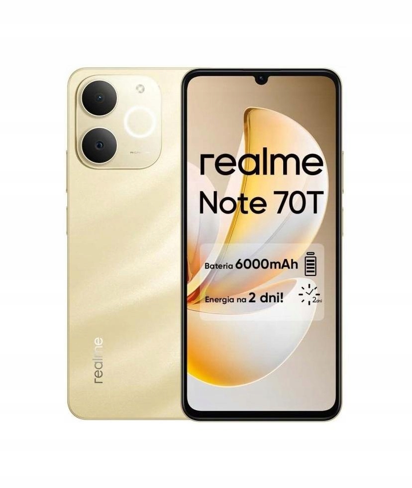 Smartphone realme Note 70T 4/256GB Lte Sd Dual Sim Zlatý Beach Gold