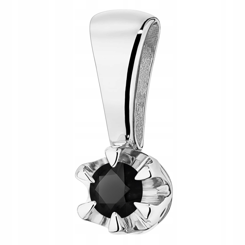 Zlatý Přívěsek Dámský pr. 585 14k Klasický Černý Brilant 0,12ct