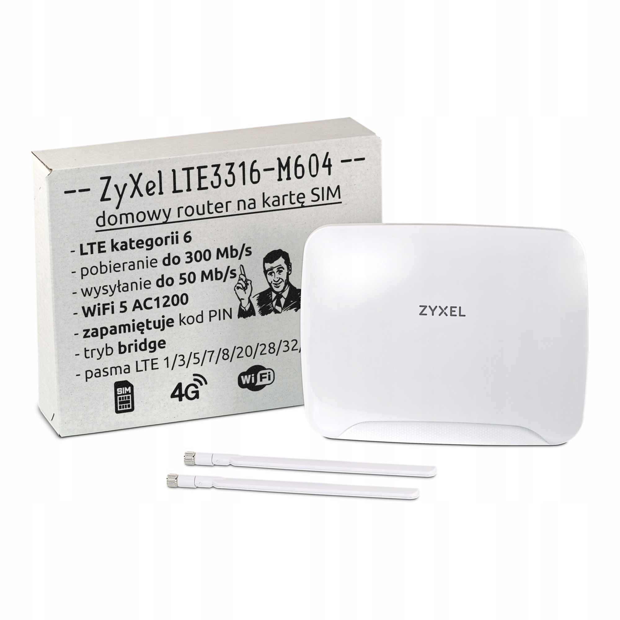 Domowy MODEM ROUTER 4G LTE Kartę SIM bez SIMLocka Play Plus Tmobile