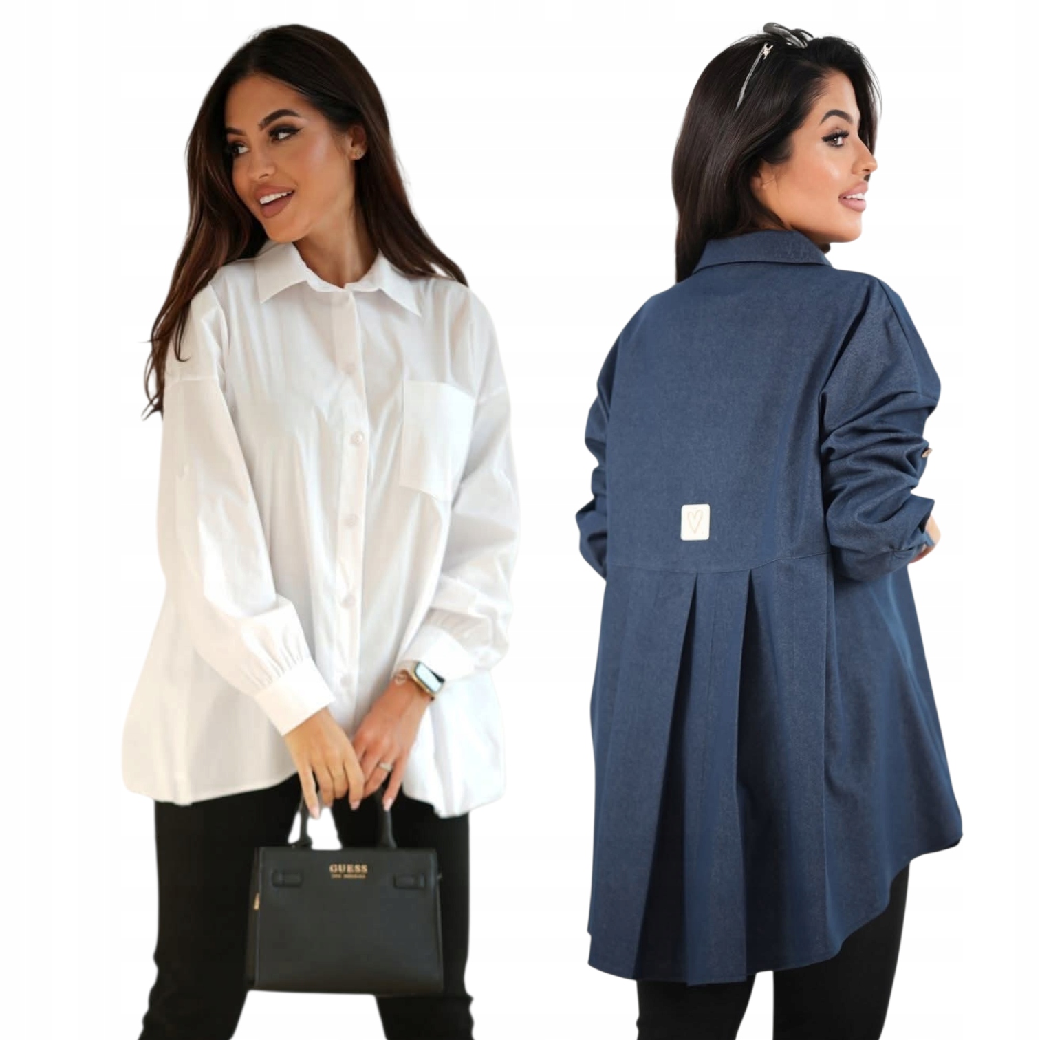 gładka koszula, do wyboru, Plus Size rozmiar 44, 46