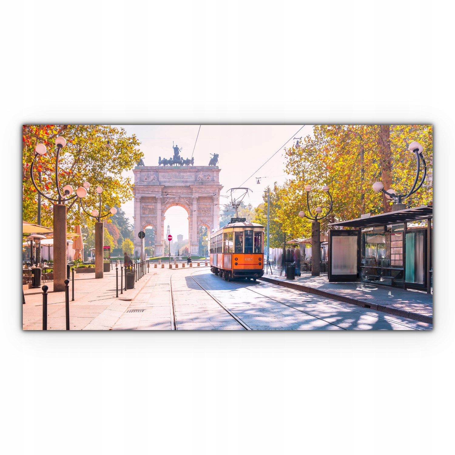 

Canvas do sypialni 120x60 Vintage Tramwaj Miasto