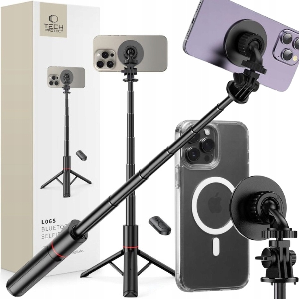 Selfie Tyč Stativová Tyč Pro Smartphone Magnetické Dálkové Ovládání Bluetooth 82 CM