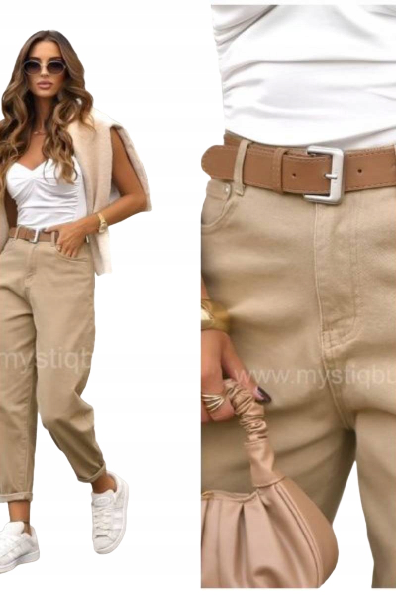 Modne Szerokie Spodnie Jeansowe Balloon Premium M.sara