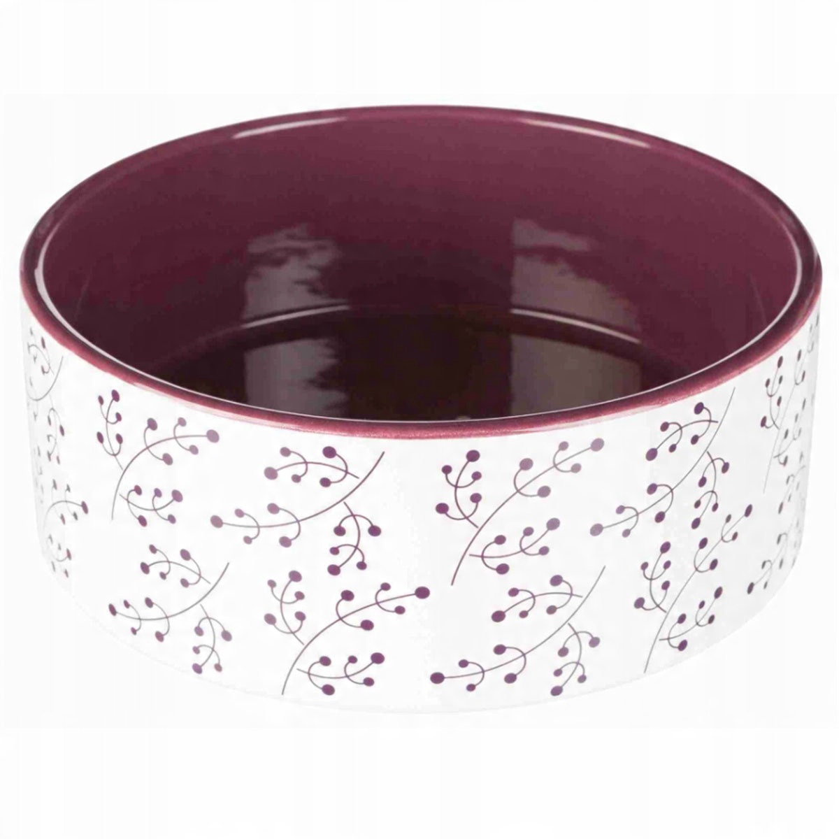 

Trixie Miska ceramiczna 1,4l biało/jagodowa 25 psa