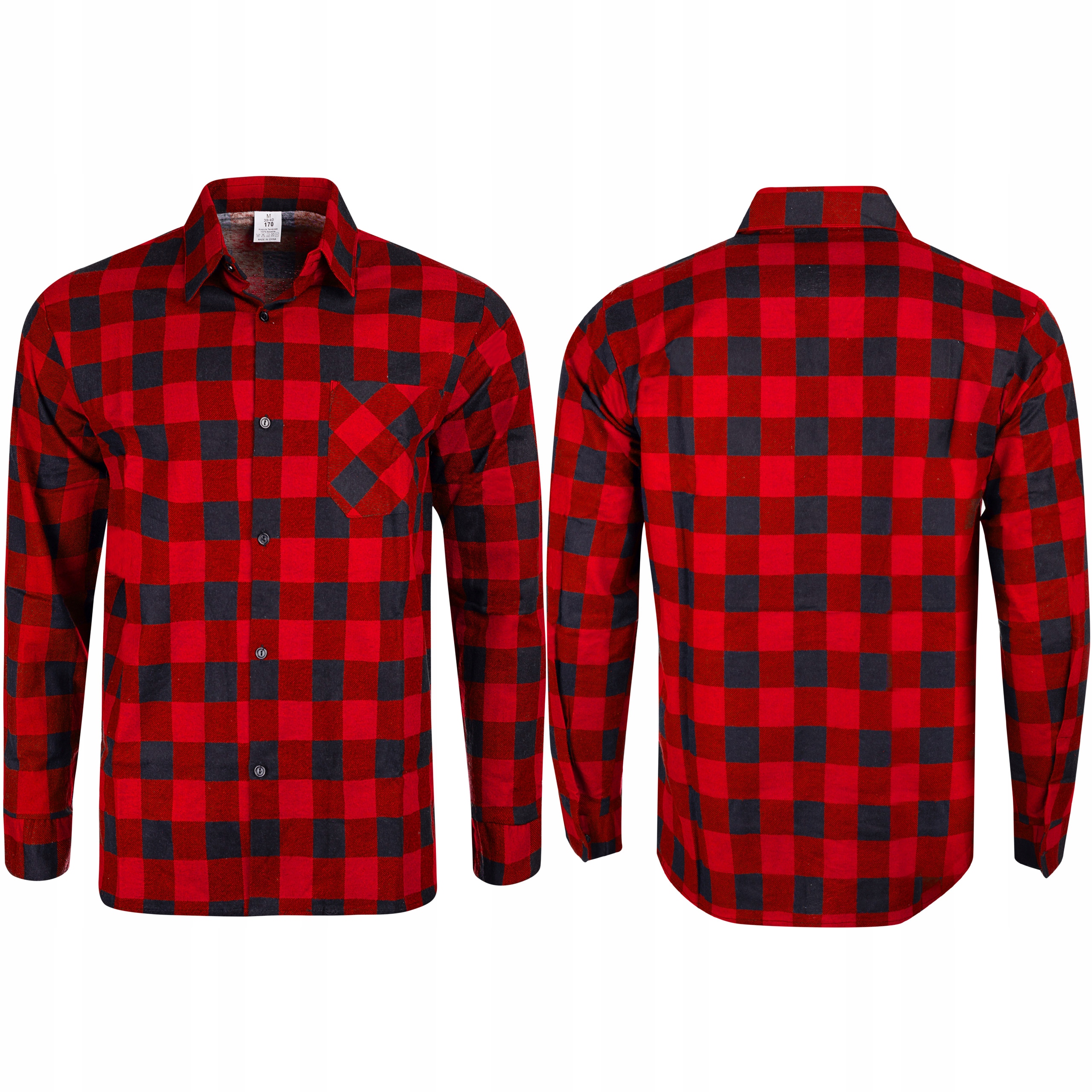 KOSZULA FLANELOWA CASUAL W KRATE MĘSKA 100% BAWEŁNA r. XL Rozmiar XL