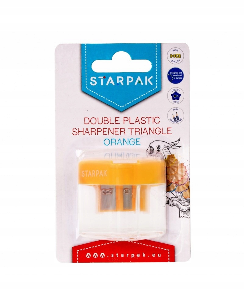 STARPAK temperówka 2 ostrza trójkątna pomarańczowa Marka Starpak