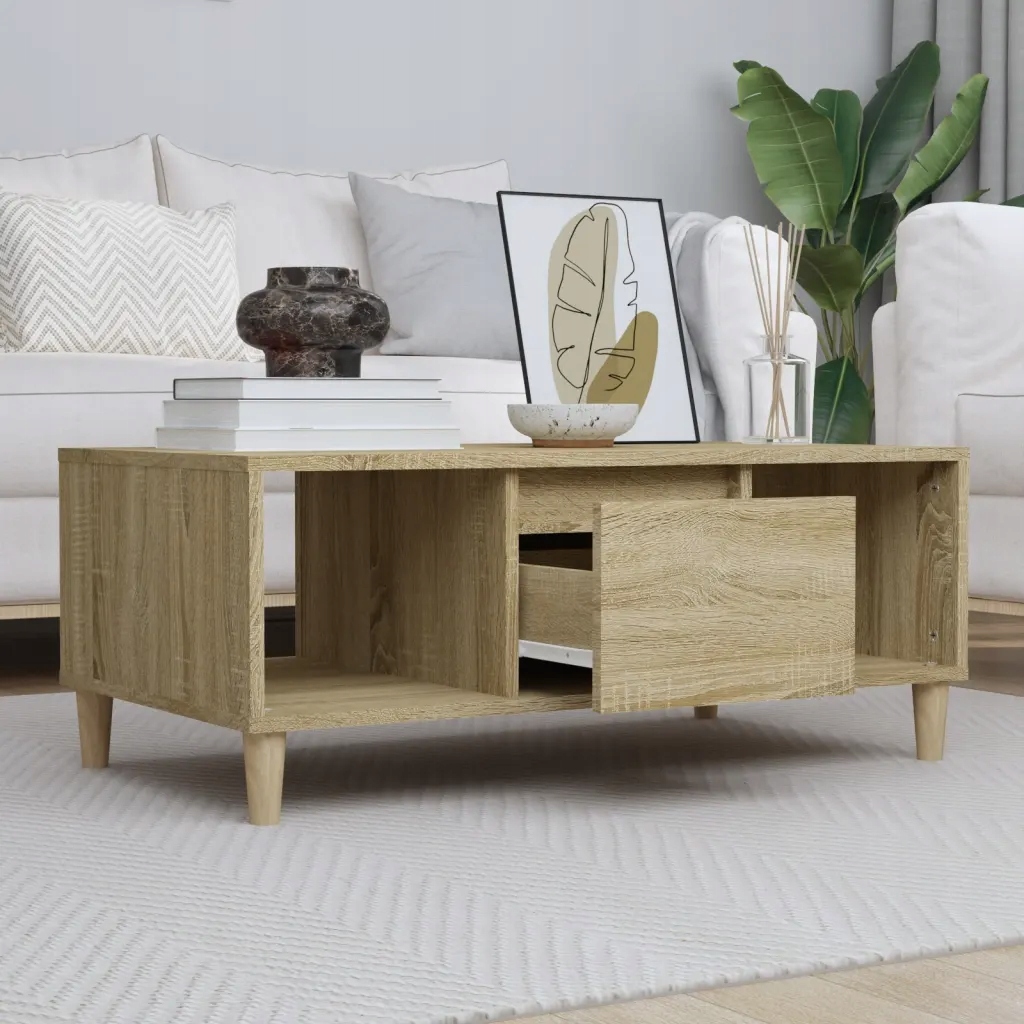 vidaXL Konferenční stolek dub sonoma 90x50x36,5 cm kompozitní dřevo