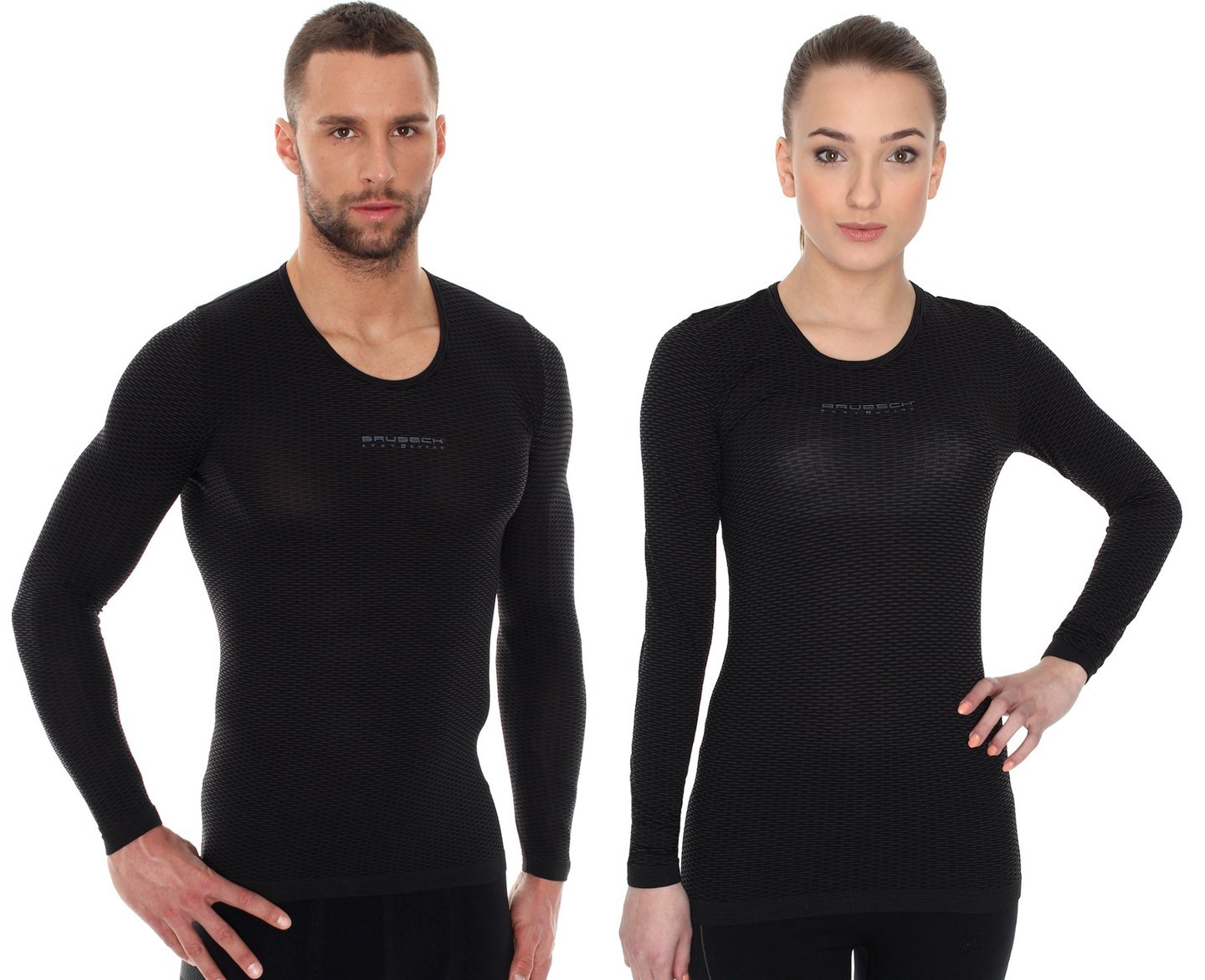 

T-shirt Potówka Siatka Brubeck LS10850 Grafit-XL
