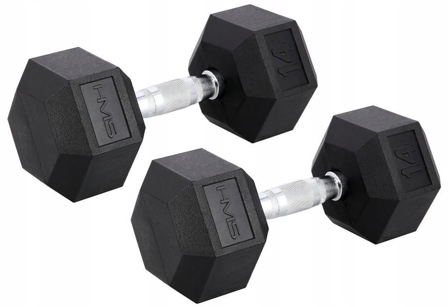 Zestaw Hantle Gumowane Do Ćwiczeń Treningu 2x14 kg Kod producenta 17-66-082