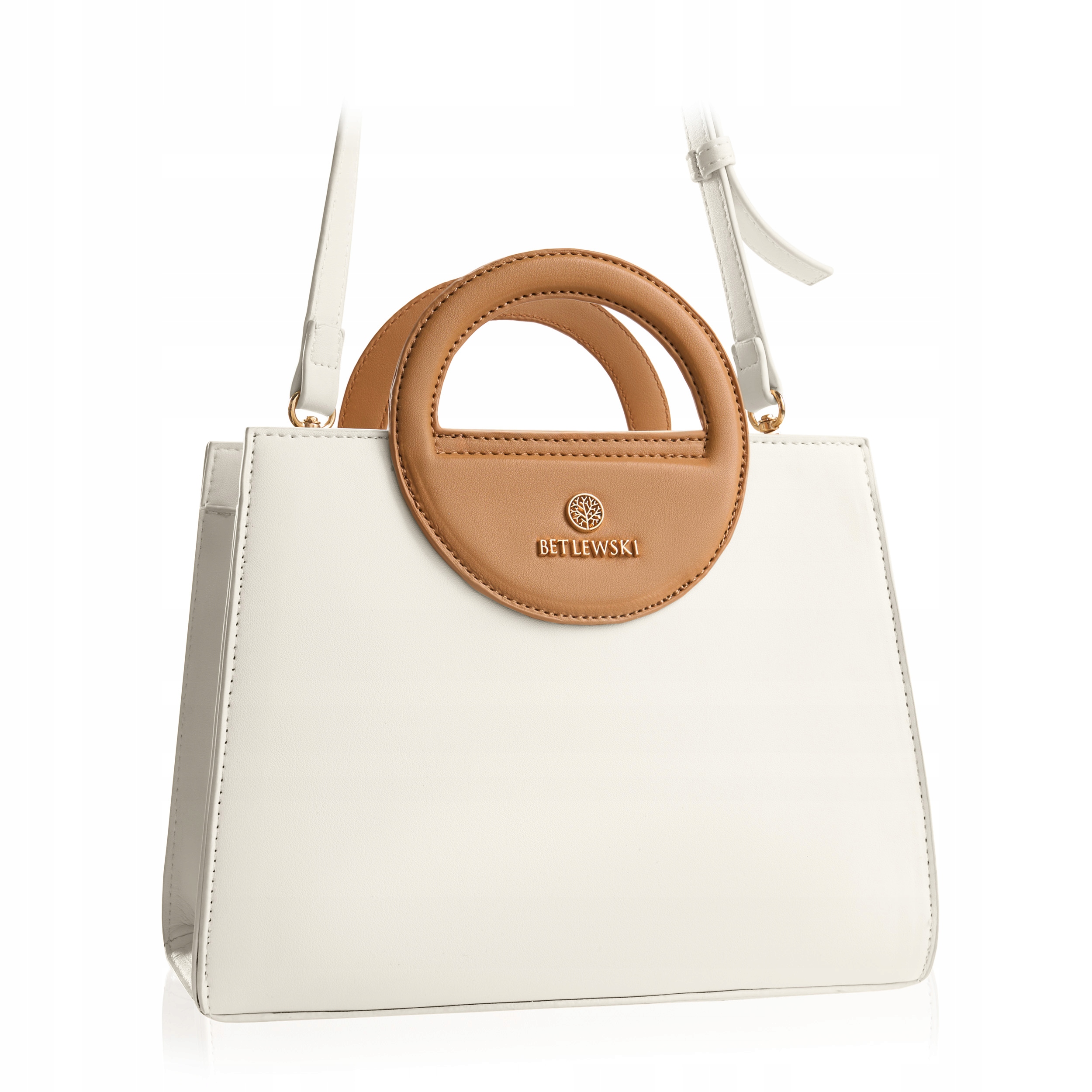 Betlewski usztywniana torebka damska gładka skóra ekologiczna