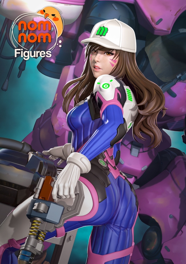 Figurka D.Va Overwatch Mini NomNom Figures 3D tisk 14K