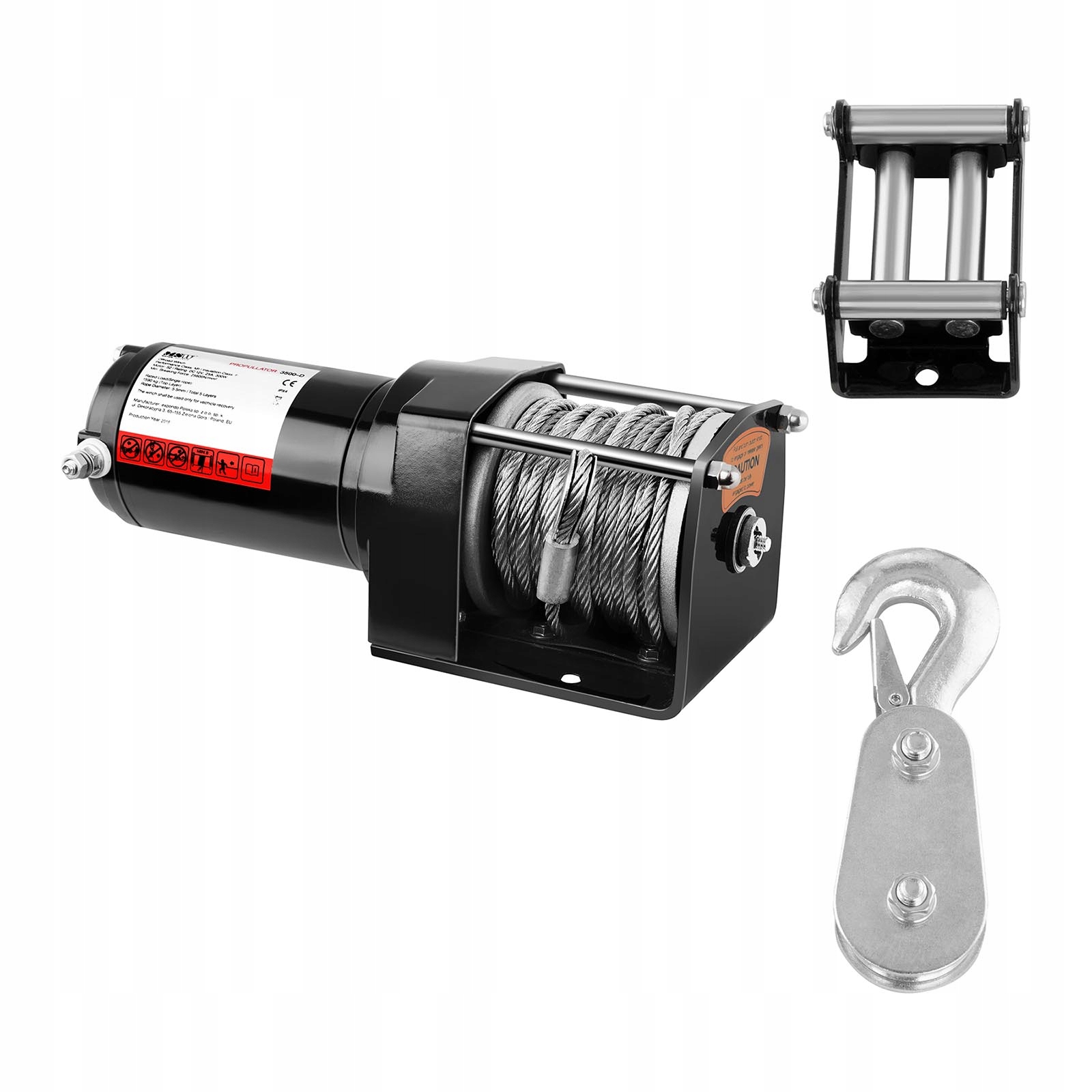 Terénny off-road lanový navijak pre auto lano 13 m ťah 1590 kg