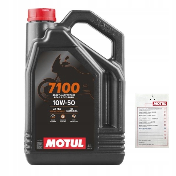 Olej motocyklowy Motul 7100 4T 10W50 4L 104098 Zawieszka