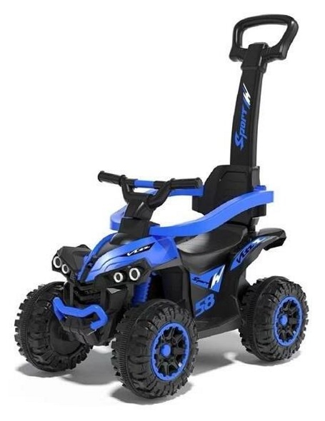 Jeździk dziecięcy z rączką niebieski