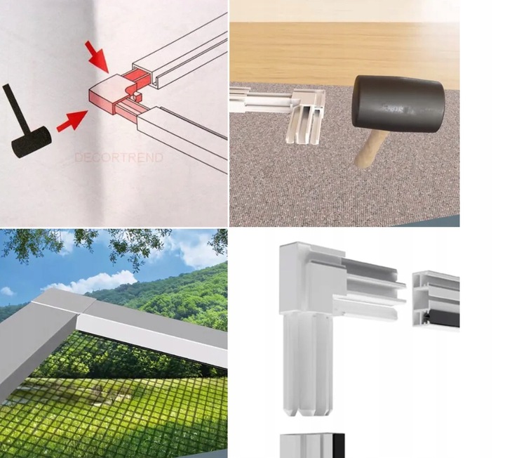 MOSKITIERA DRZWIOWA ALUMINIOWA SIATKA NA DRZWI 100x215 230 210 Biała ANTRAC Marka inna