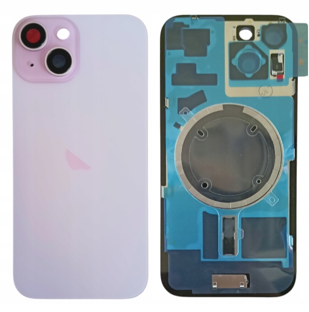 Jednopólová klapka Zadní Kryt pro iPhone 15 Pink s rámečkem a magnety Hq