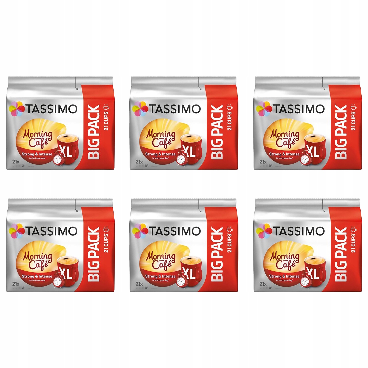 Kapsułki Tassimo Morning Cafe Strong&Intense 6 opakowań [5+1 Gratis]