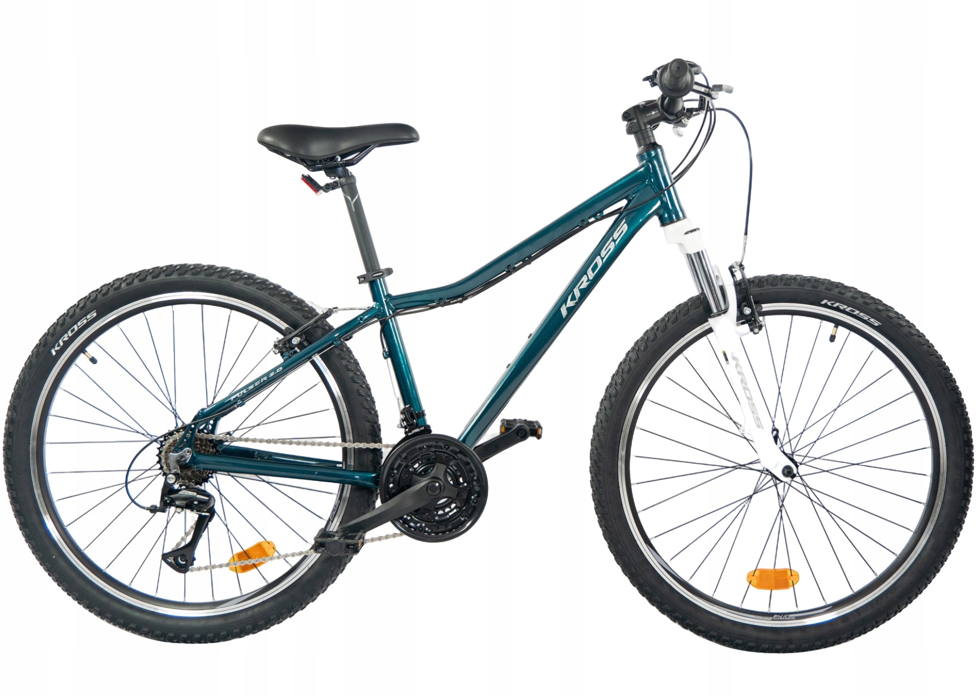 Rower Kross Pulser 2.0 Mtb młodzieżowy 26" 15" turkus srebrny