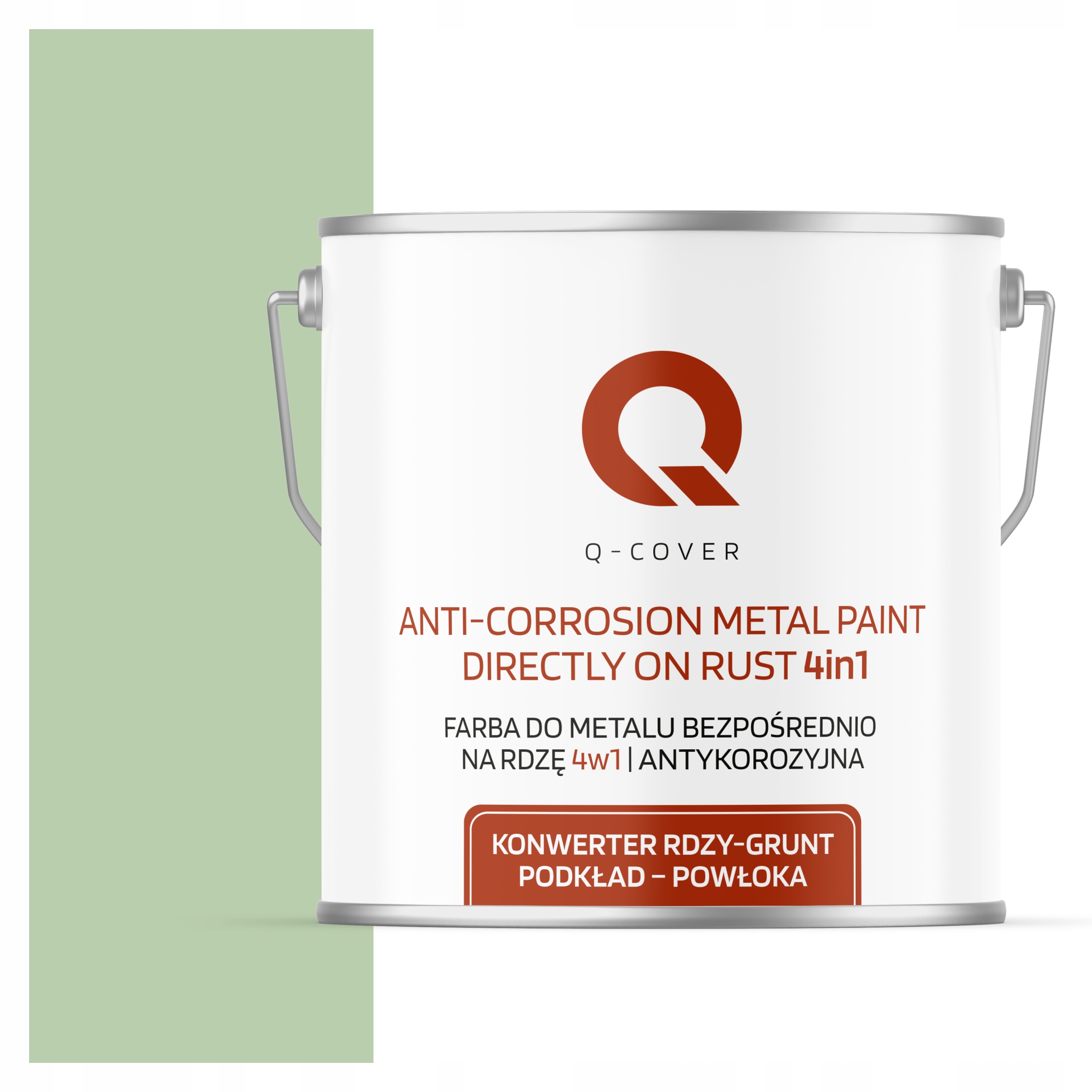 Farba Na Kov Na Hrdzu Pozinkovaná Oceľ 4v1 Zelená Pastelová Ral 6019 Polomat 5L