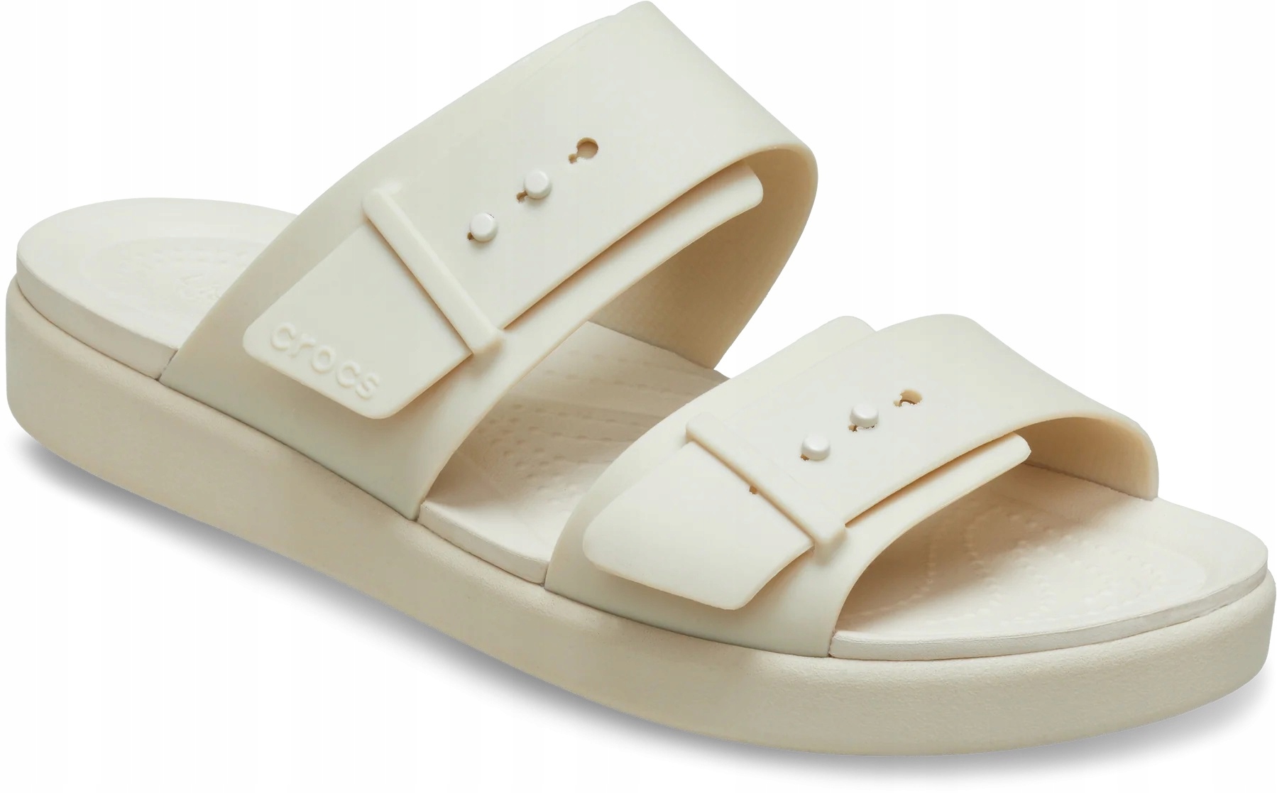 Crocs 211215-0LH Brooklyn Buckle Low béžové nazouváky W7 37-38 LiteRide