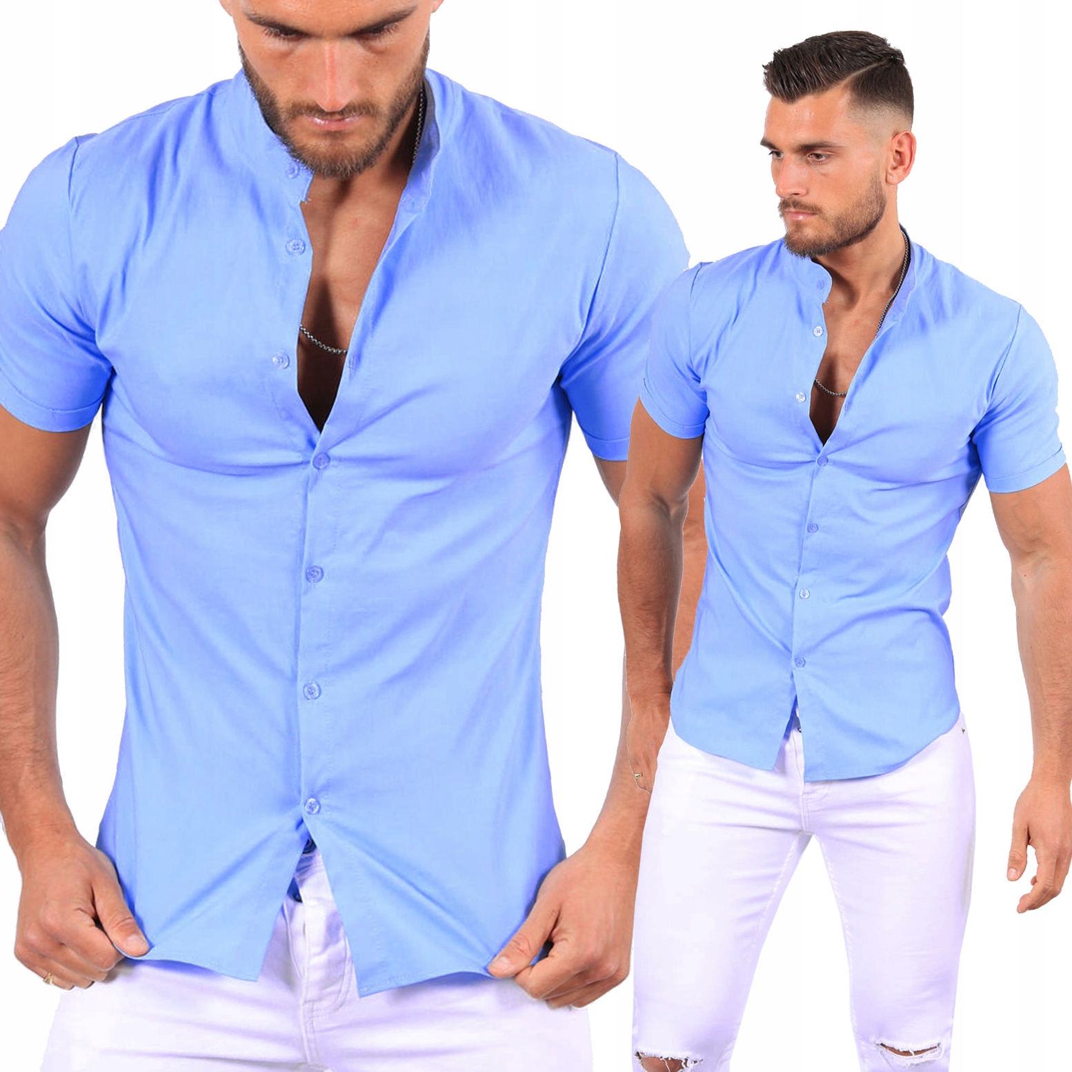 Pánská košile Stojka Casual Regular Svatba Svatební Hostina Svaté Přijímání