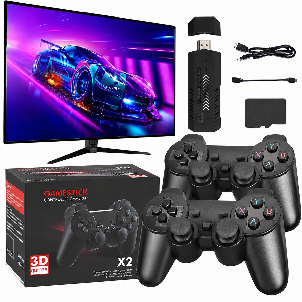 Retro konzole X2 Hdmi Game Stick 64 Gb 30 tisíc her