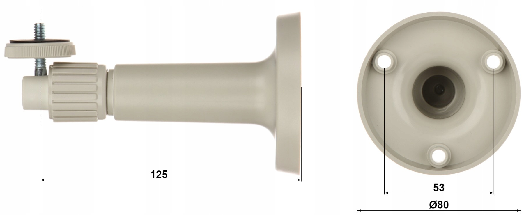 UCHWYT DO KAMERY ŚCIENNY SUFITOWY Waga produktu z opakowaniem jednostkowym 0.072 kg