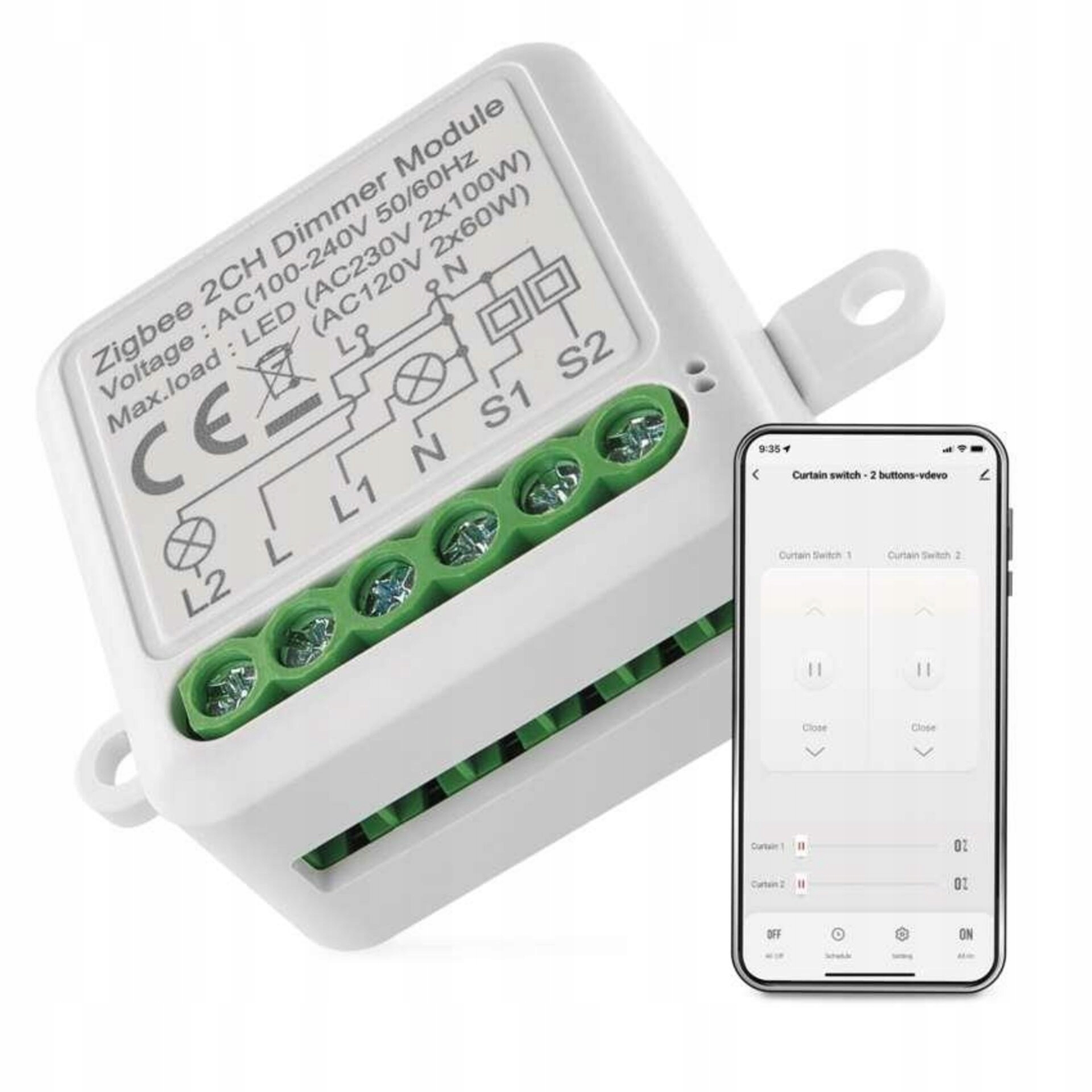 Stmívací modul ZigBee Emos GoSmart IP-2112DZ 2kanál 230V H5108