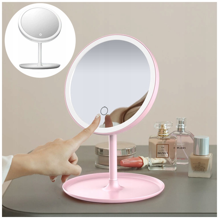 KOSMETYCZNE PODŚWIETLANE LUSTERKO DO MAKIJAŻU LED